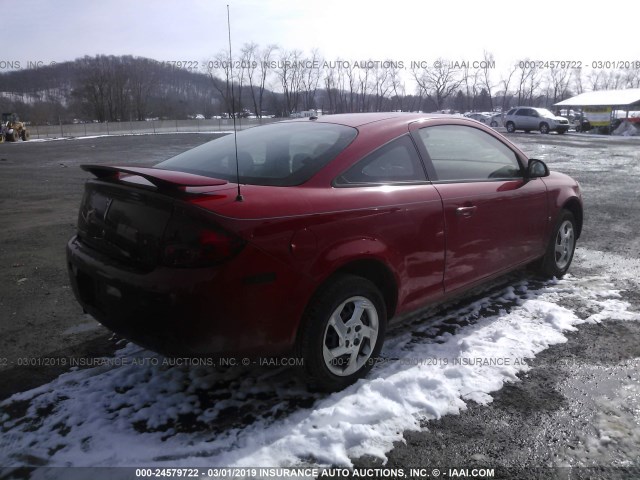 1G2AL15F977123722 - 2007 PONTIAC G5 RED photo 4