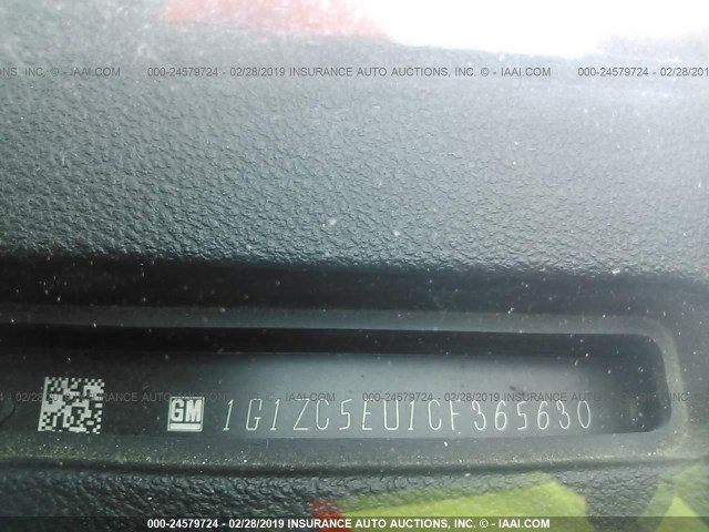 1G1ZC5EU1CF365630 - 2012 CHEVROLET MALIBU 1LT 灰色 照片 9