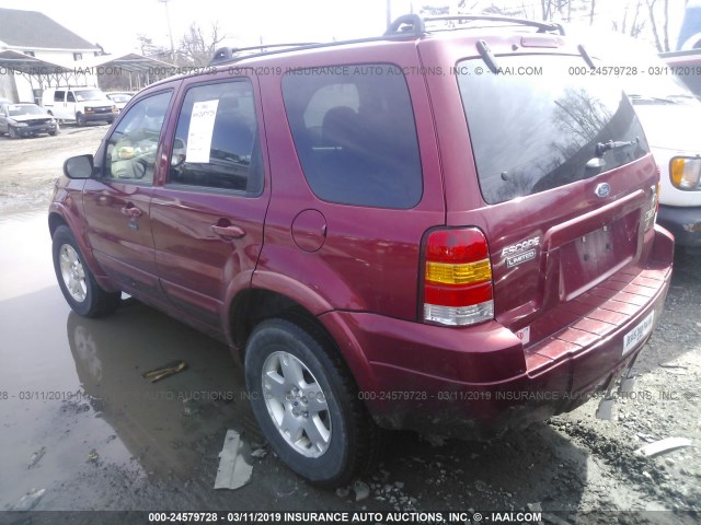 1FMYU94176KD46831 - 2006 FORD ESCAPE LIMITED MAROON photo 3
