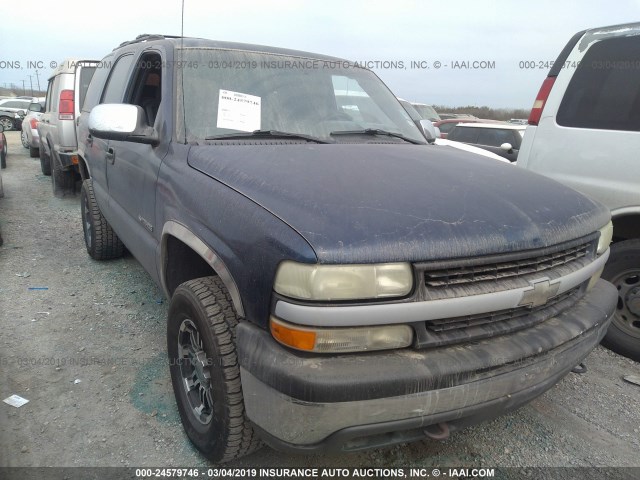 1GNEK13Z02J286890 - 2002 CHEVROLET TAHOE K1500 BLUE photo 1