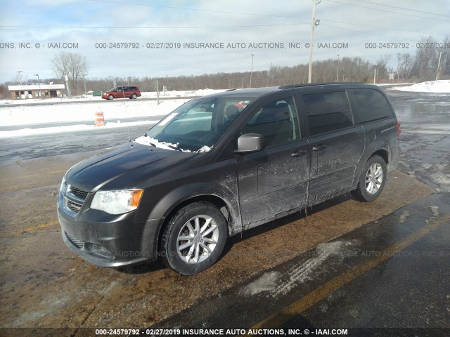 2C4RDGCGXFR533145 - 2015 DODGE GRAND CARAVAN SXT GRAY photo 2