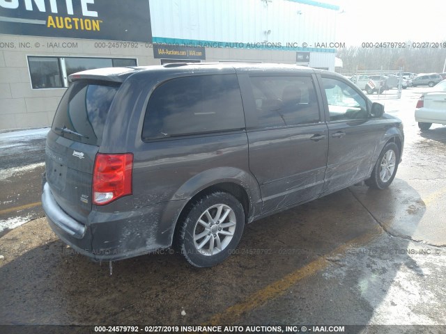 2C4RDGCGXFR533145 - 2015 DODGE GRAND CARAVAN SXT GRAY photo 4