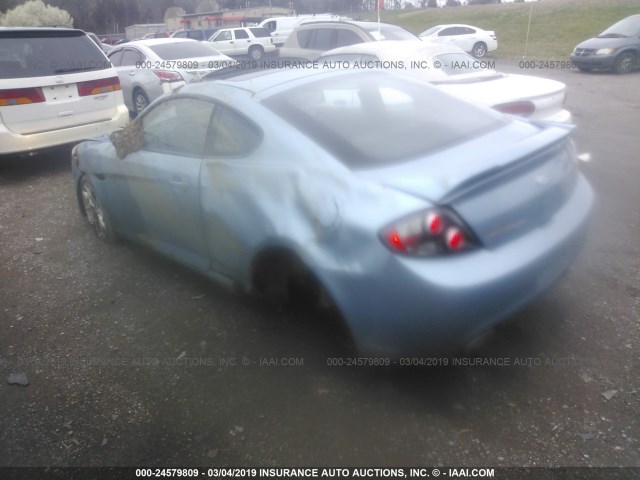 KMHHN66F47U245921 - 2007 HYUNDAI TIBURON GT/SE/GT LIMITED BLUE photo 3