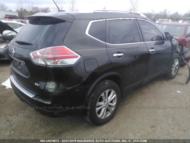 KNMAT2MT4GP638460 - 2016 NISSAN ROGUE S/SL/SV GRAY photo 4