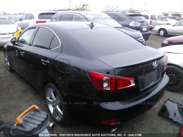 JTHBE5C28D5031444 - 2013 LEXUS IS 350 BLACK photo 3