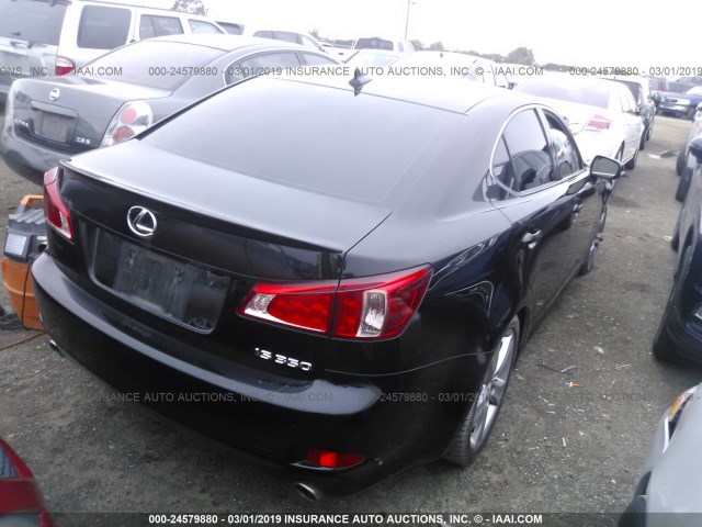 JTHBE5C28D5031444 - 2013 LEXUS IS 350 BLACK photo 4