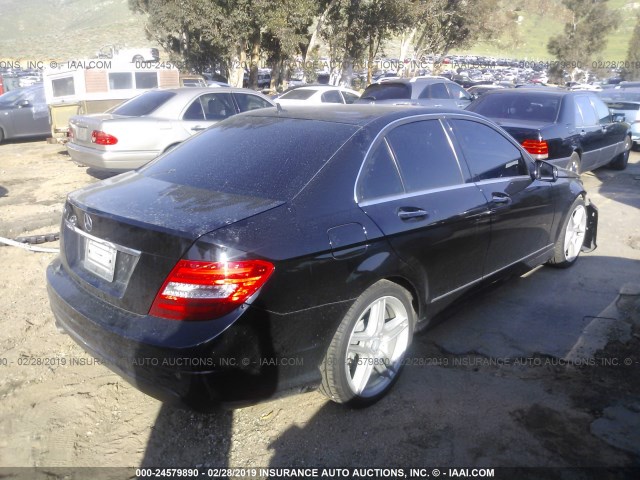 WDDGF4HB8DA777428 - 2013 MERCEDES-BENZ C 250 BLACK photo 4