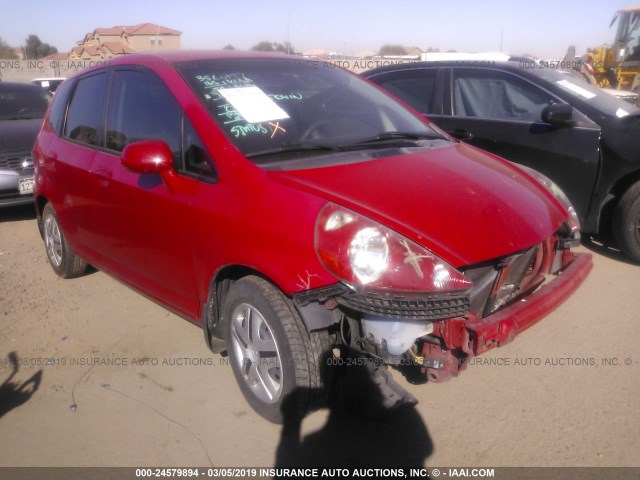 JHMGD37458S004170 - 2008 HONDA FIT RED photo 1