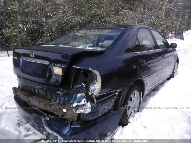 4T1BE32K23U247913 - 2003 TOYOTA CAMRY LE/XLE/SE Dark Blue photo 4