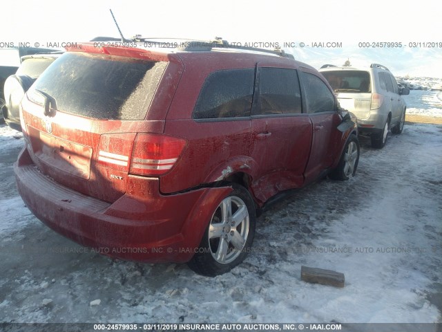 3D4GH57V79T143343 - 2009 DODGE JOURNEY SXT RED photo 4