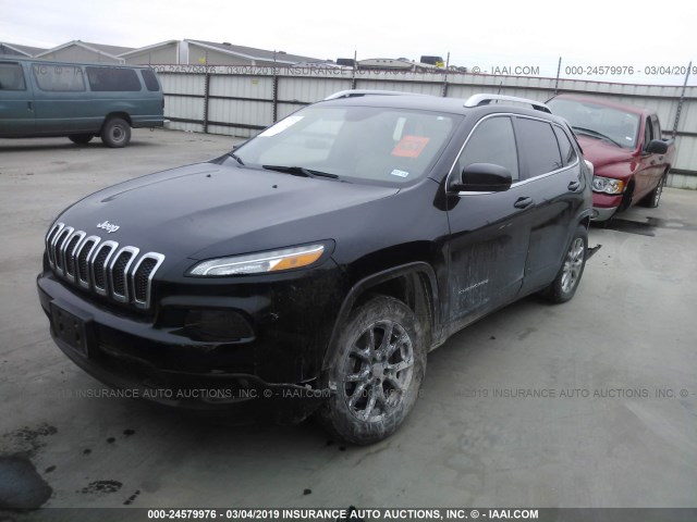 1C4PJLCS2GW217020 - 2016 JEEP CHEROKEE LATITUDE BLACK photo 2