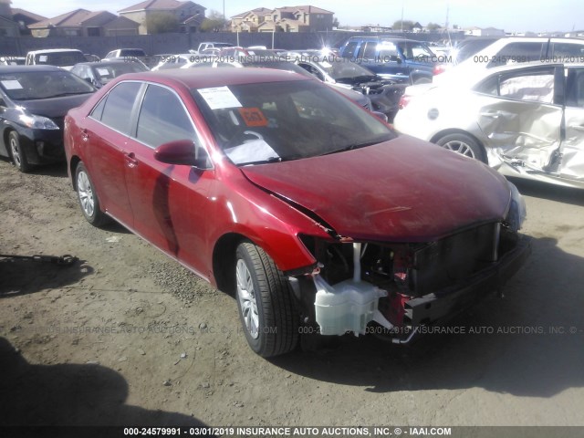 4T4BF1FKXDR285067 - 2013 TOYOTA CAMRY L/SE/LE/XLE 红色 照片 1