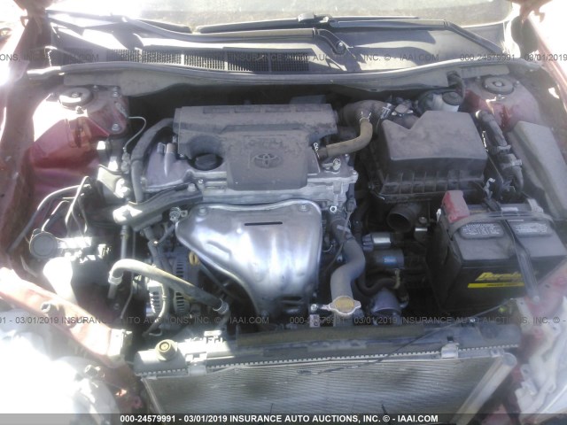 4T4BF1FKXDR285067 - 2013 TOYOTA CAMRY L/SE/LE/XLE 红色 照片 10