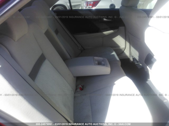 4T4BF1FKXDR285067 - 2013 TOYOTA CAMRY L/SE/LE/XLE 红色 照片 8