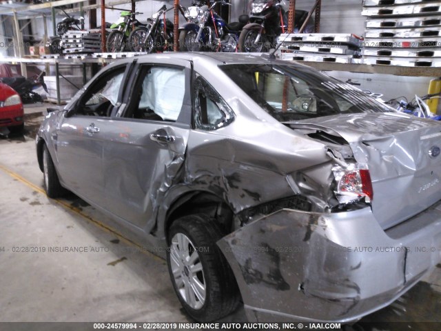 1FAHP35N08W276505 - 2008 FORD FOCUS SE/SEL/SES SILVER photo 6