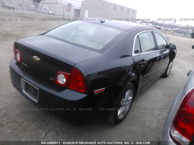1G1ZG57B594264031 - 2009 CHEVROLET MALIBU LS BLACK photo 4