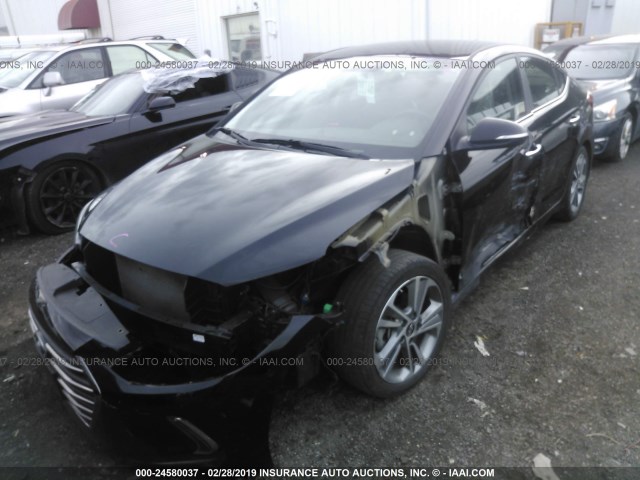 KMHD84LF5HU348636 - 2017 HYUNDAI ELANTRA SE/VALUE/LIMITED BLACK photo 2