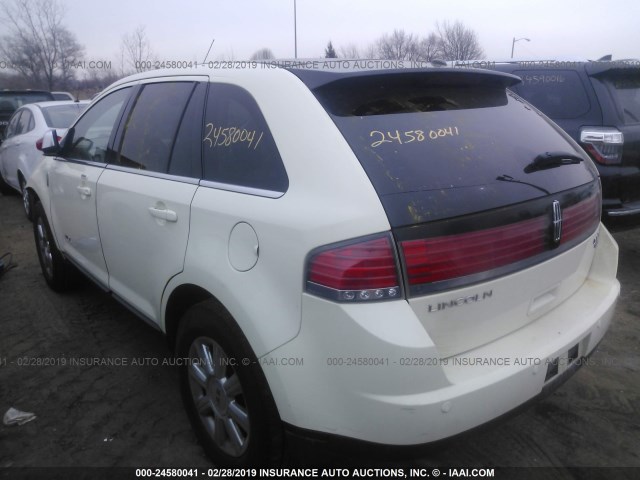 2LMDU88C38BJ19383 - 2008 LINCOLN MKX CREAM photo 3