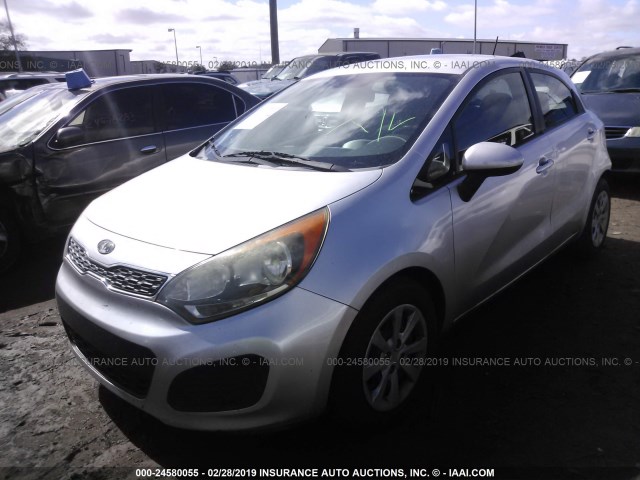 KNADN5A35C6010708 - 2012 KIA RIO EX/SX WHITE photo 2