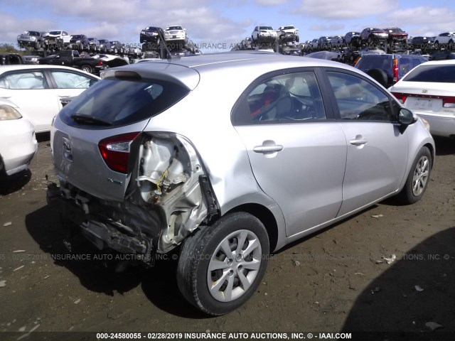 KNADN5A35C6010708 - 2012 KIA RIO EX/SX WHITE photo 4