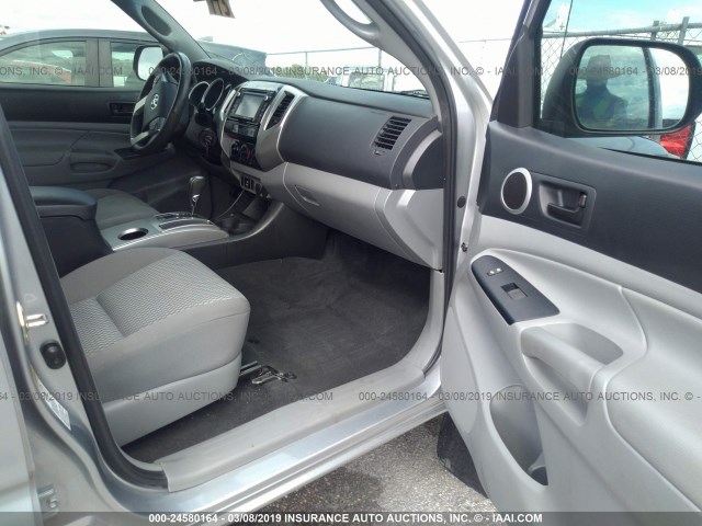 5TFJU4GN1FX067420 - 2015 TOYOTA TACOMA DOUBLE CAB PRERUNNER SILVER photo 5