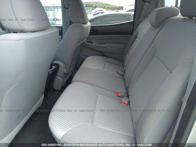 5TFJU4GN1FX067420 - 2015 TOYOTA TACOMA DOUBLE CAB PRERUNNER SILVER photo 8