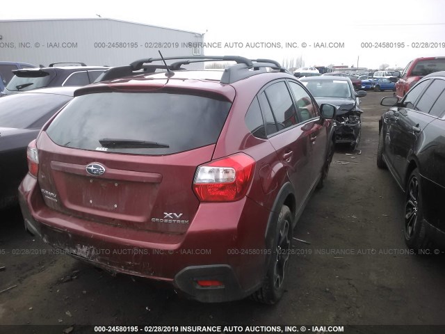 JF2GPACC0E8240438 - 2014 SUBARU XV CROSSTREK 2.0 PREMIUM MAROON photo 4