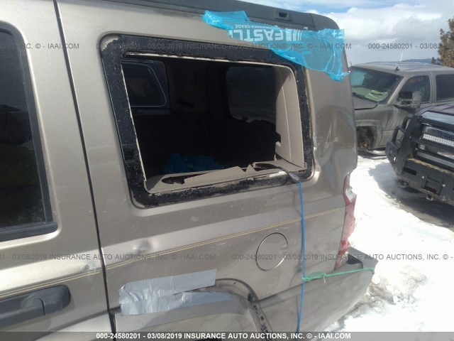 1J8HG48K66C263539 - 2006 JEEP COMMANDER 金色 照片 6