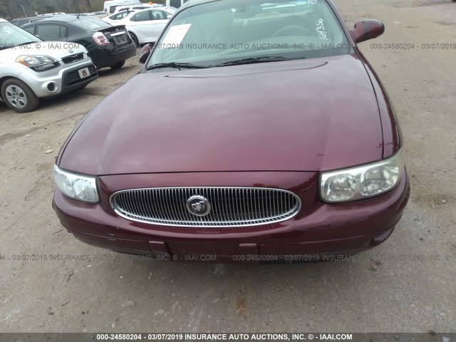 1G4HP54K324164356 - 2002 BUICK LESABRE CUSTOM MAROON photo 6