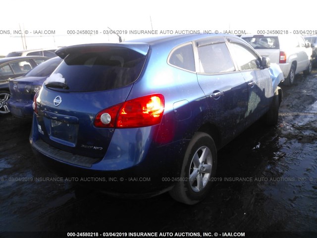 JN8AS5MV5AW147807 - 2010 NISSAN ROGUE S/SL/KROM BLUE photo 4