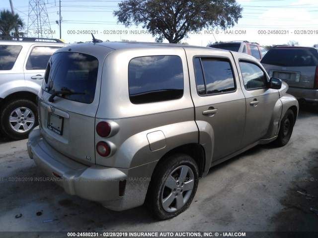 3GNDA13D58S641689 - 2008 CHEVROLET HHR LS Dorado foto 4