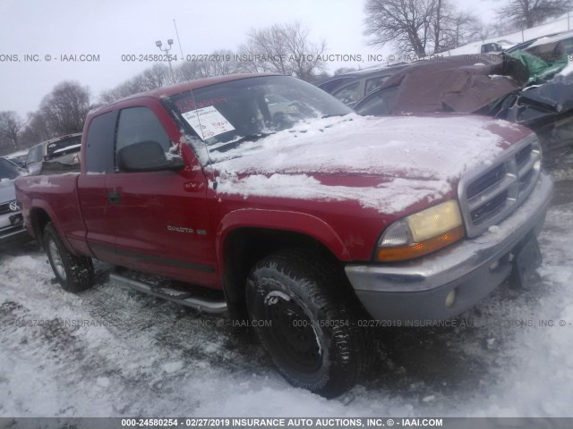 1B7GG42N82S548779 - 2002 DODGE DAKOTA SLT RED photo 1