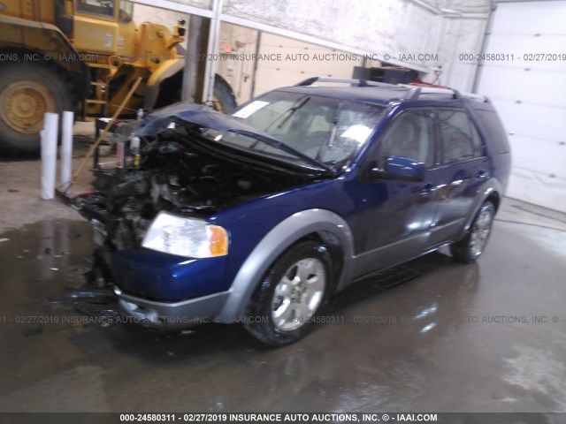 1FMDK05185GA61765 - 2005 FORD FREESTYLE SEL Dark Blue photo 2