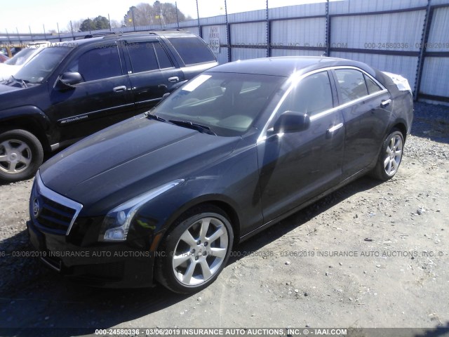 1G6AA5RA8E0135666 - 2014 CADILLAC ATS BLACK photo 2