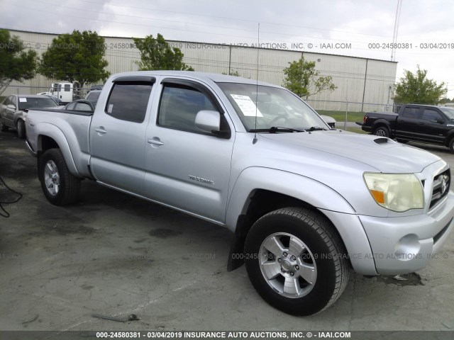 3TMMU52N58M006574 - 2008 TOYOTA TACOMA DOUBLE CAB LONG BED SILVER photo 1