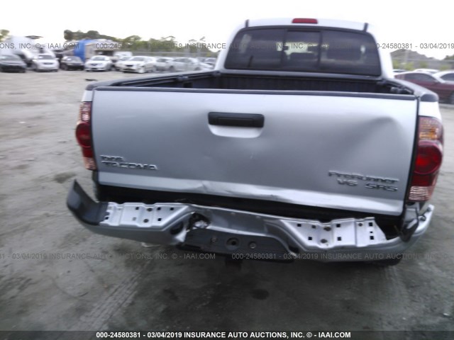 3TMMU52N58M006574 - 2008 TOYOTA TACOMA DOUBLE CAB LONG BED SILVER photo 6