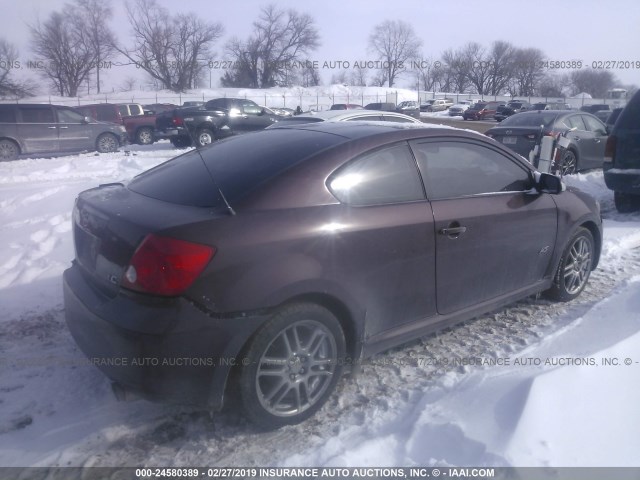 JTKDE177850044999 - 2005 TOYOTA SCION TC იასამნისფერი ფოტო 4