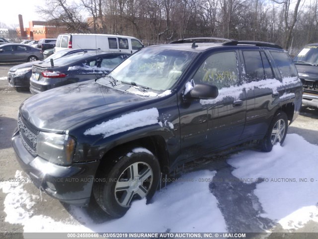 1GNDT13S162135312 - 2006 CHEVROLET TRAILBLAZER LS/LT BLACK photo 2