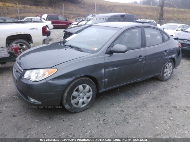 KMHDU46D29U608840 - 2009 HYUNDAI ELANTRA GLS/SE GRAY photo 2