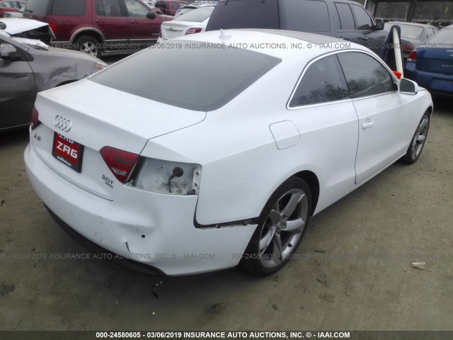 WAUVFAFRXCA044048 - 2012 AUDI A5 PRESTIGE WHITE photo 4