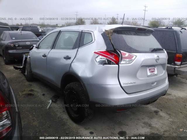 KNMAT2MT3GP688069 - 2016 NISSAN ROGUE S/SL/SV SILVER photo 3