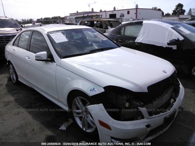 WDDGF4HBXDR247723 - 2013 MERCEDES-BENZ C 250 WHITE photo 1