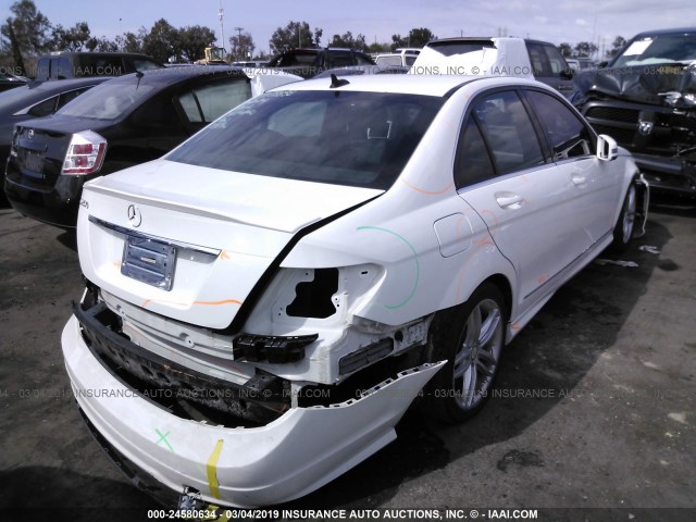 WDDGF4HBXDR247723 - 2013 MERCEDES-BENZ C 250 WHITE photo 4