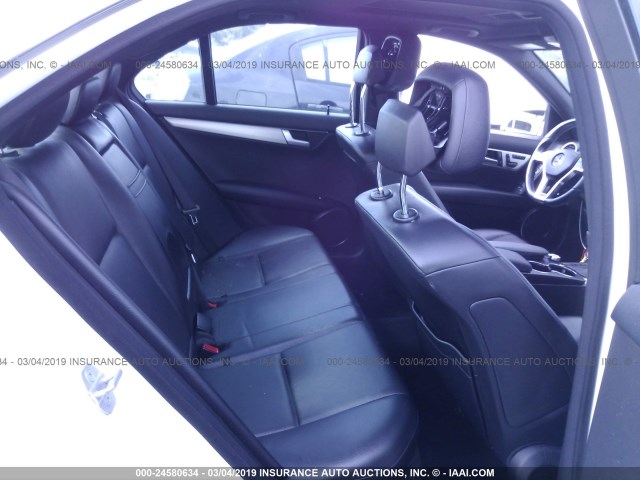 WDDGF4HBXDR247723 - 2013 MERCEDES-BENZ C 250 WHITE photo 8