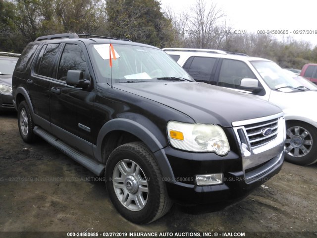 1FMEU73E56UA63988 - 2006 FORD EXPLORER XLT BLACK photo 1