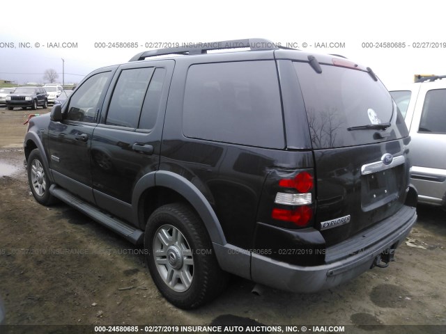 1FMEU73E56UA63988 - 2006 FORD EXPLORER XLT BLACK photo 3