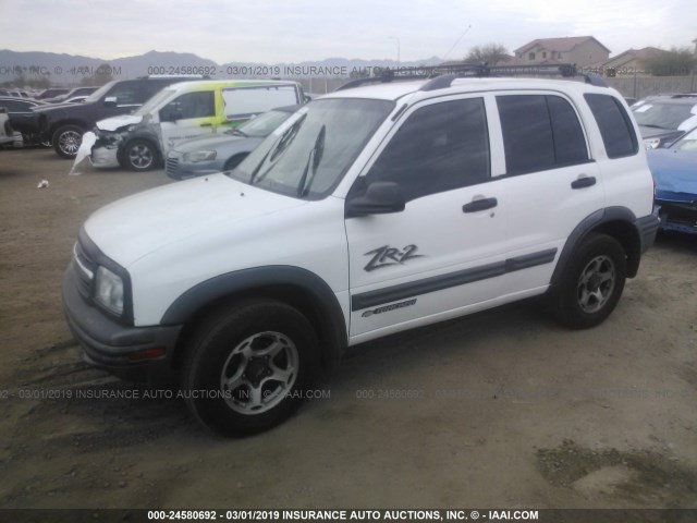 2CNBJ734716934352 - 2001 CHEVROLET TRACKER ZR2 WHITE photo 2