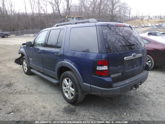 1FMEU73E36UB31401 - 2006 FORD EXPLORER XLT Navy photo 3