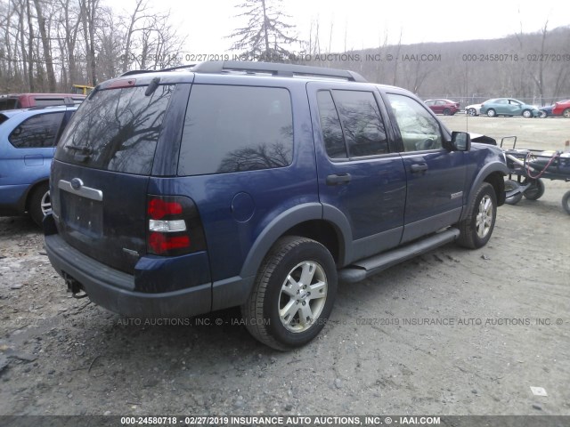 1FMEU73E36UB31401 - 2006 FORD EXPLORER XLT Navy photo 4