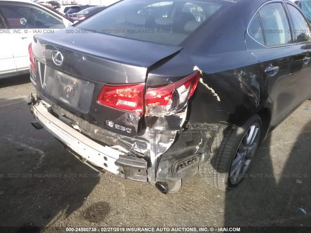 JTHBK262482080635 - 2008 LEXUS IS 250 GRAY photo 6